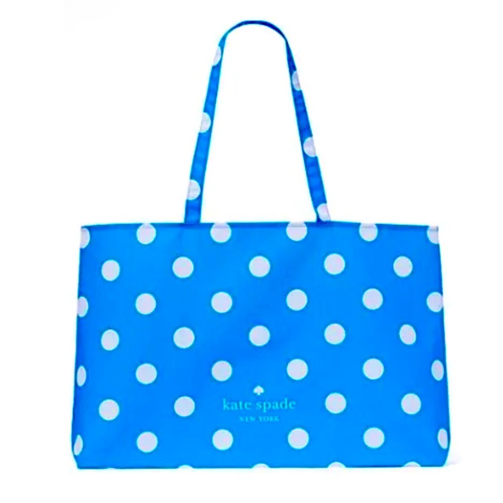 kate spade New Bright Blue Polkadot Lightweight Tote Bag